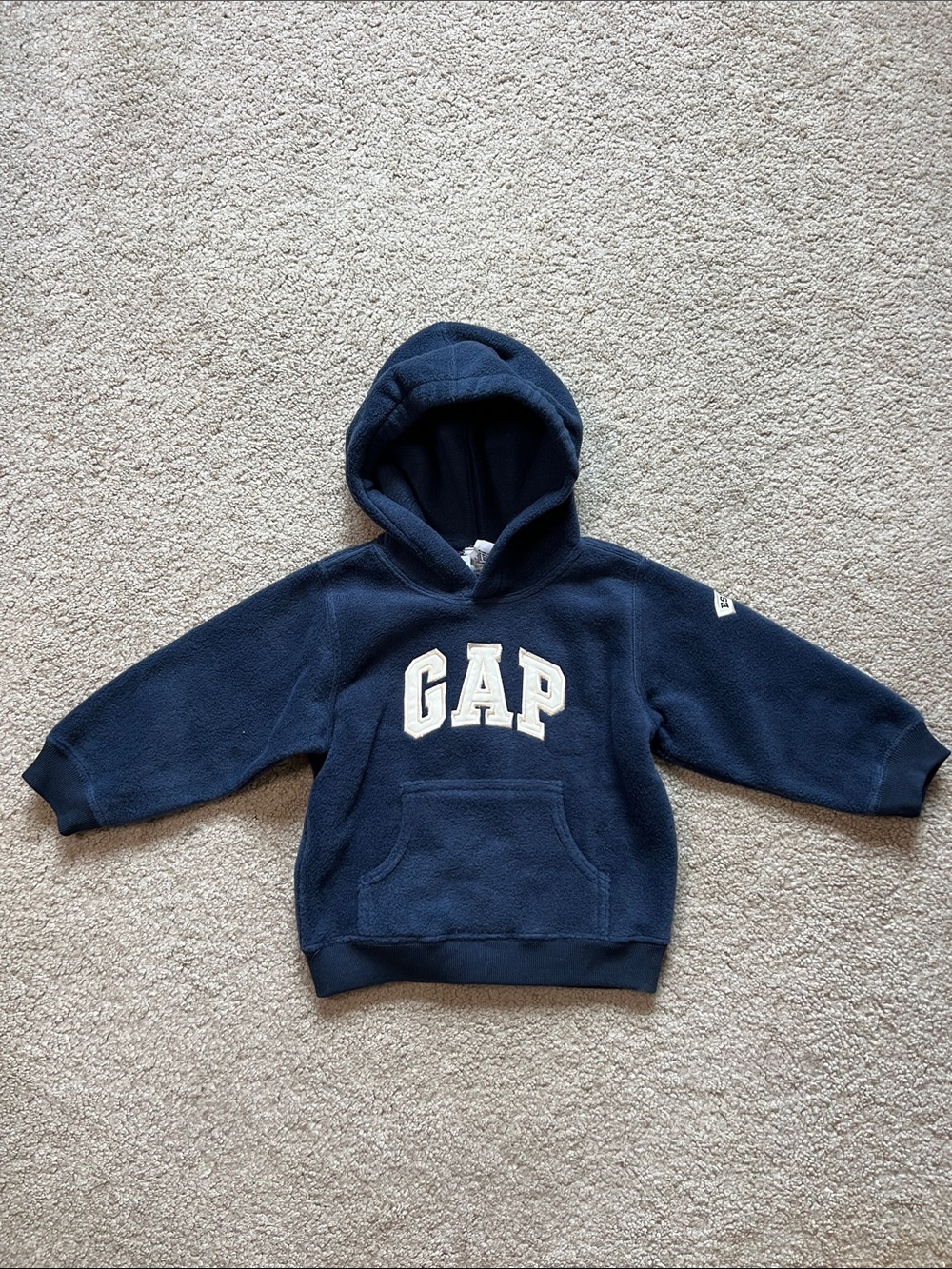 GAP soft Navy Hoodie with White Logo size 3yrs
